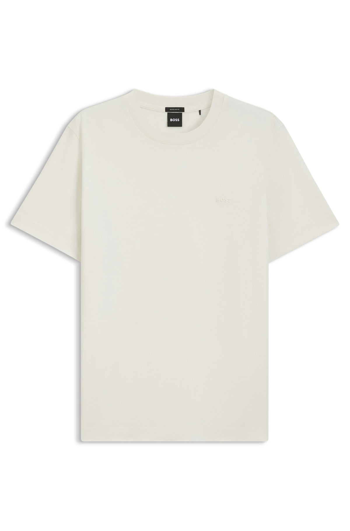 BOSS Thompson 01 Logo Open White T-Shirt