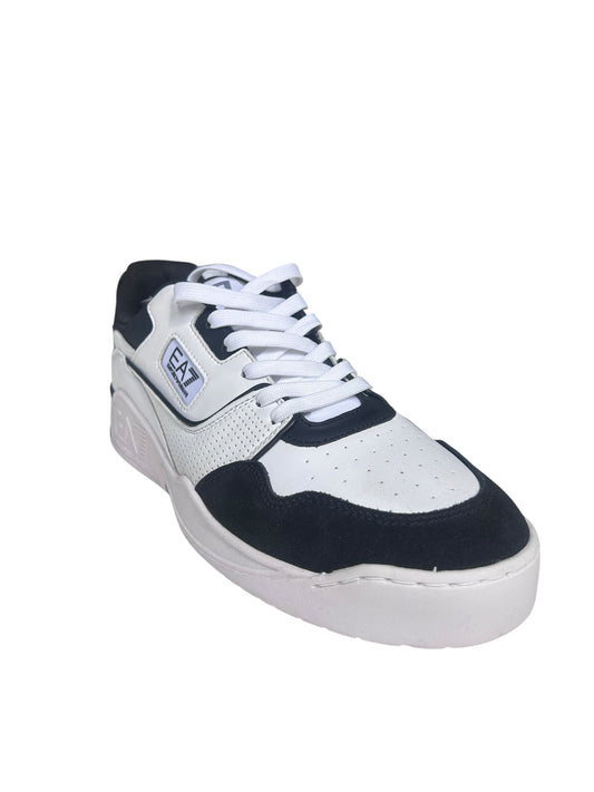 EA7 Emporio Armani Optic White/Black Woven Sneaker