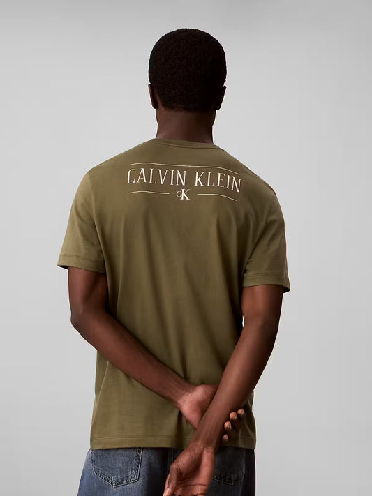 Calvin Klein Back Grap Olive T-Shirt