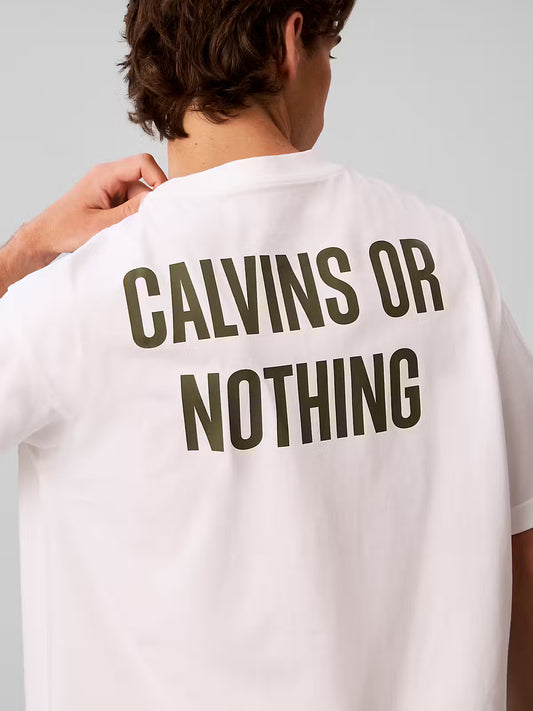 Calvin Klein "Calvin or Nothing" White T-Shirt