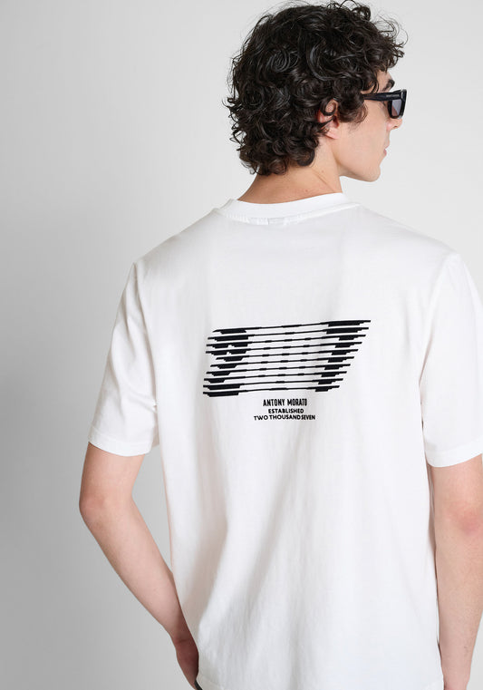 Antony Morato Cotton Graphic Print White T-Shirt