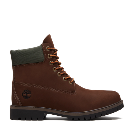 Timberland Heritage 6-Inch Dark Brown Nubuck Waterproof Boot