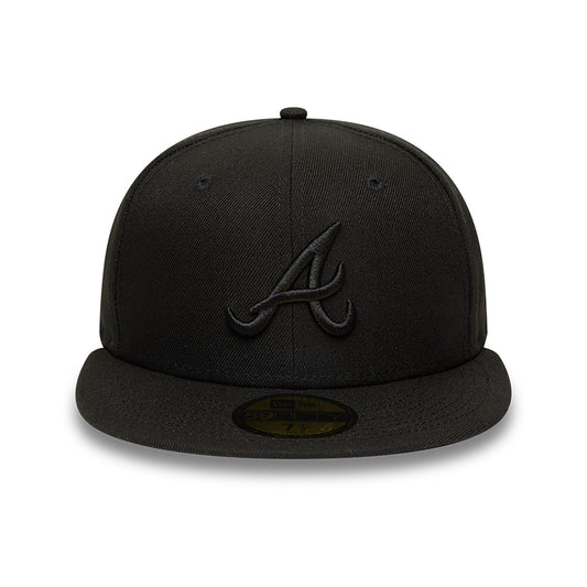 New Era 59Fifty Atlanta Braves Black On Black Cap