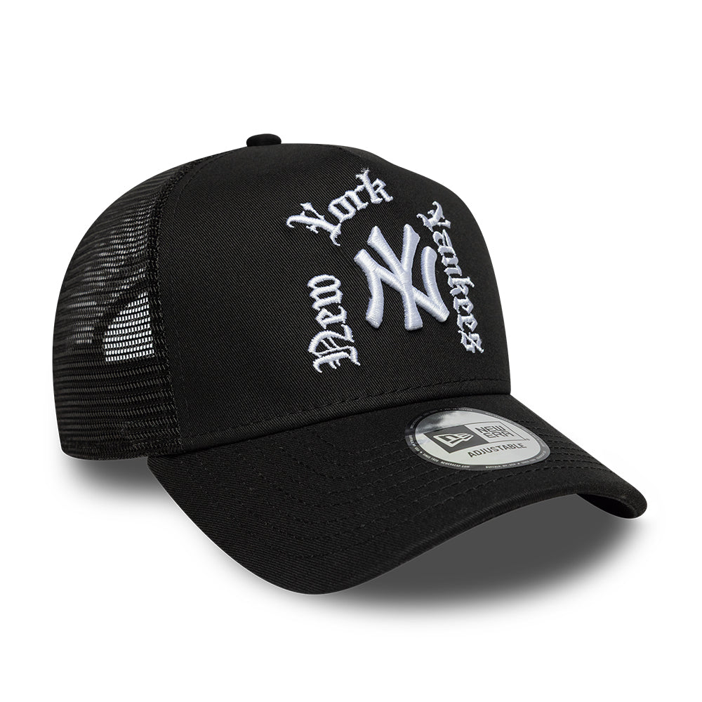 New Era NewYork Yankees Black Trucker Cap