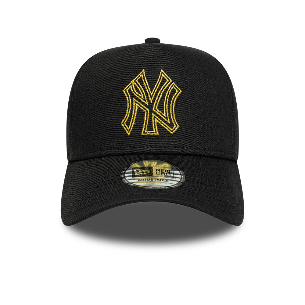 New Era Metallic Outline NewYork Yankees Black Cap
