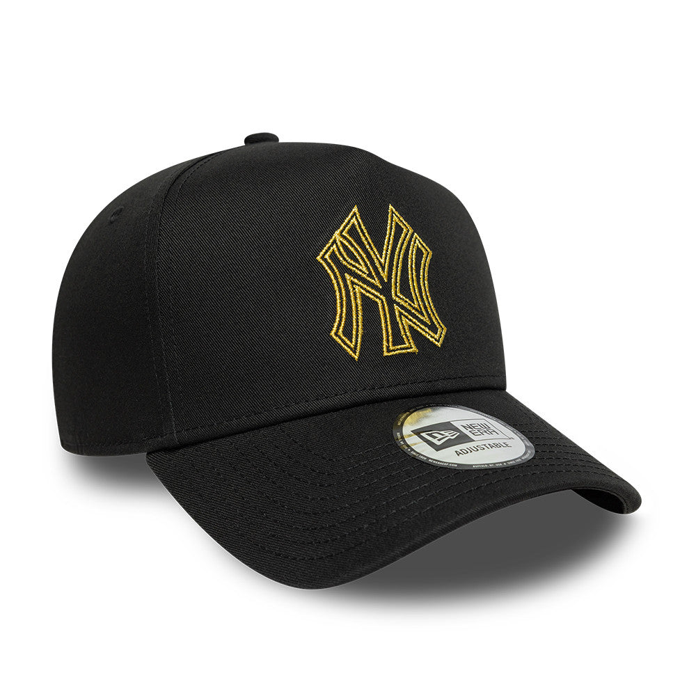New Era Metallic Outline NewYork Yankees Black Cap