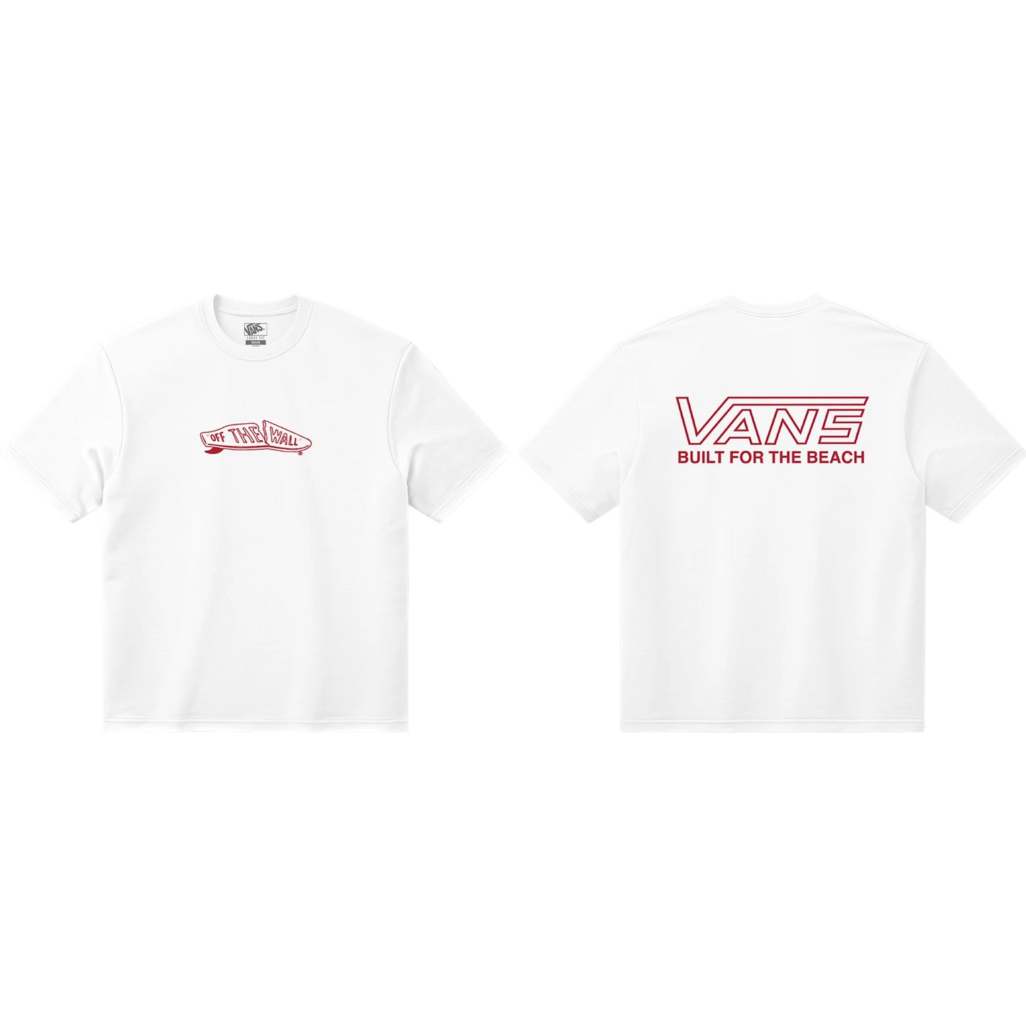 T-shirt blanc à boucles Vans