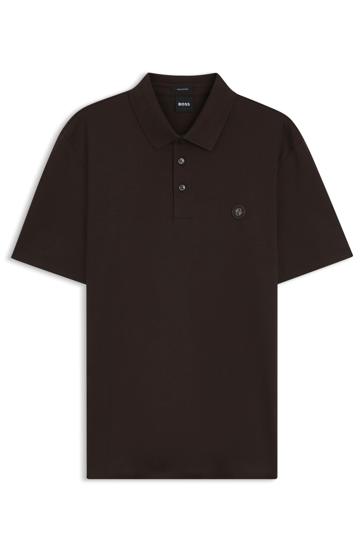 Hugo Boss Men Black C-Parris 01 Dark Brown Polo Shirt
