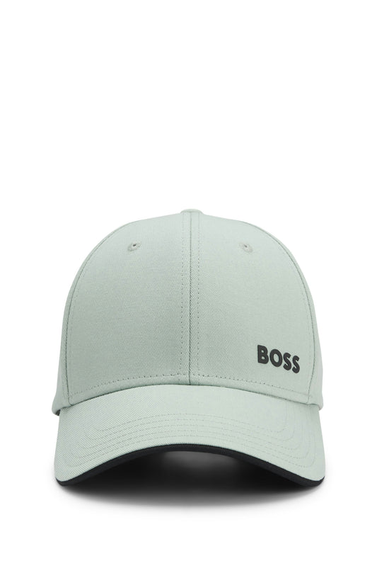 BOSS Cap-Bold Cotton-Twill Logo Baseball Green Cap