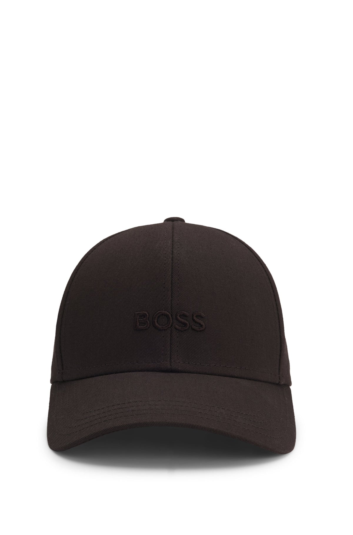 BOSS Zed Cotton-Twill Embroidered Logo Dark Brown Cap