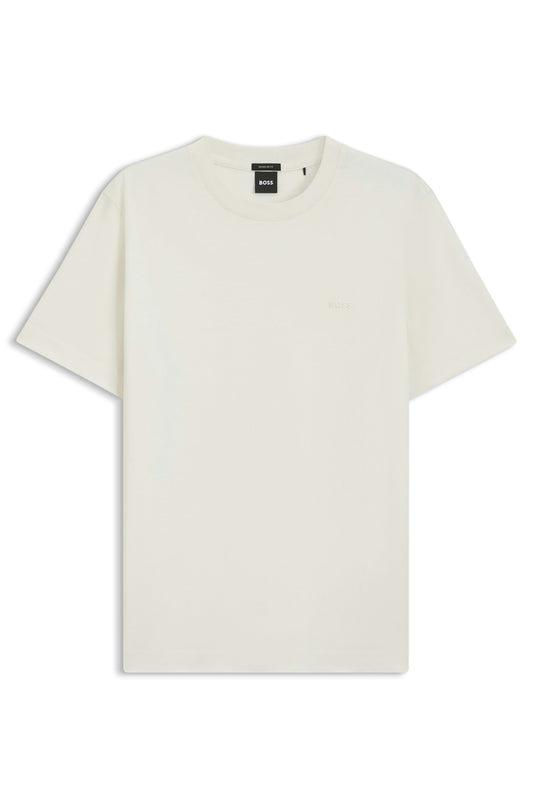 BOSS Thompson 01 Logo Open White T-Shirt