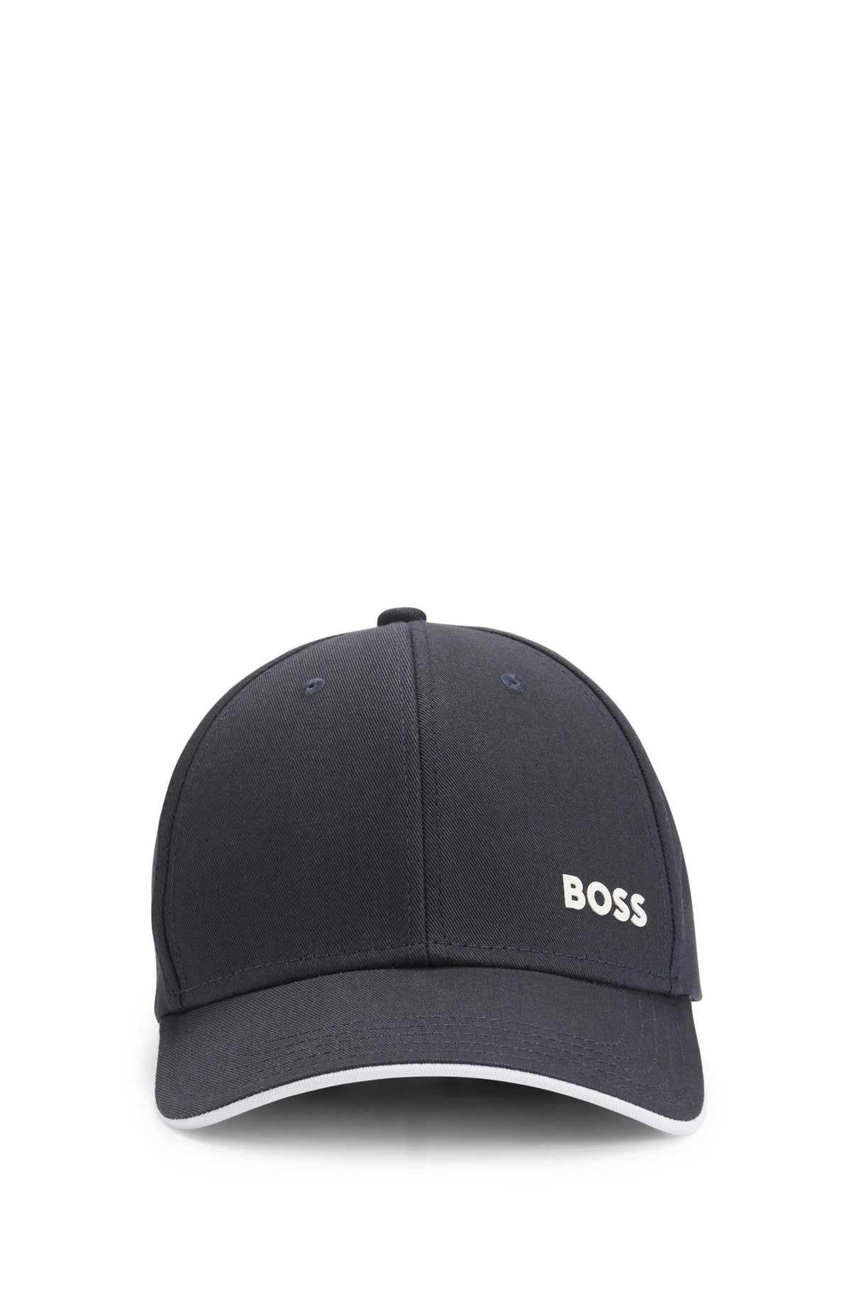 BOSS Cap-Bold Cotton-Twill Logo Baseball Black Cap