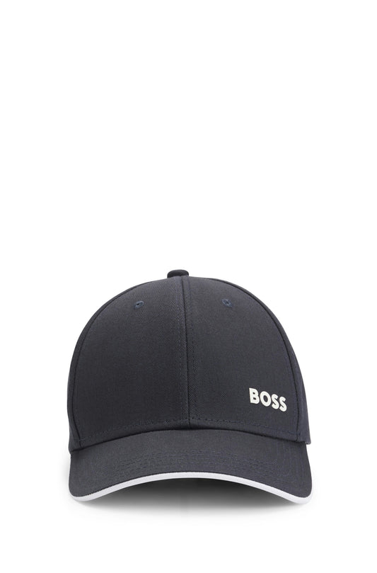 BOSS Cap-Bold Cotton-Twill Logo Baseball Black Cap