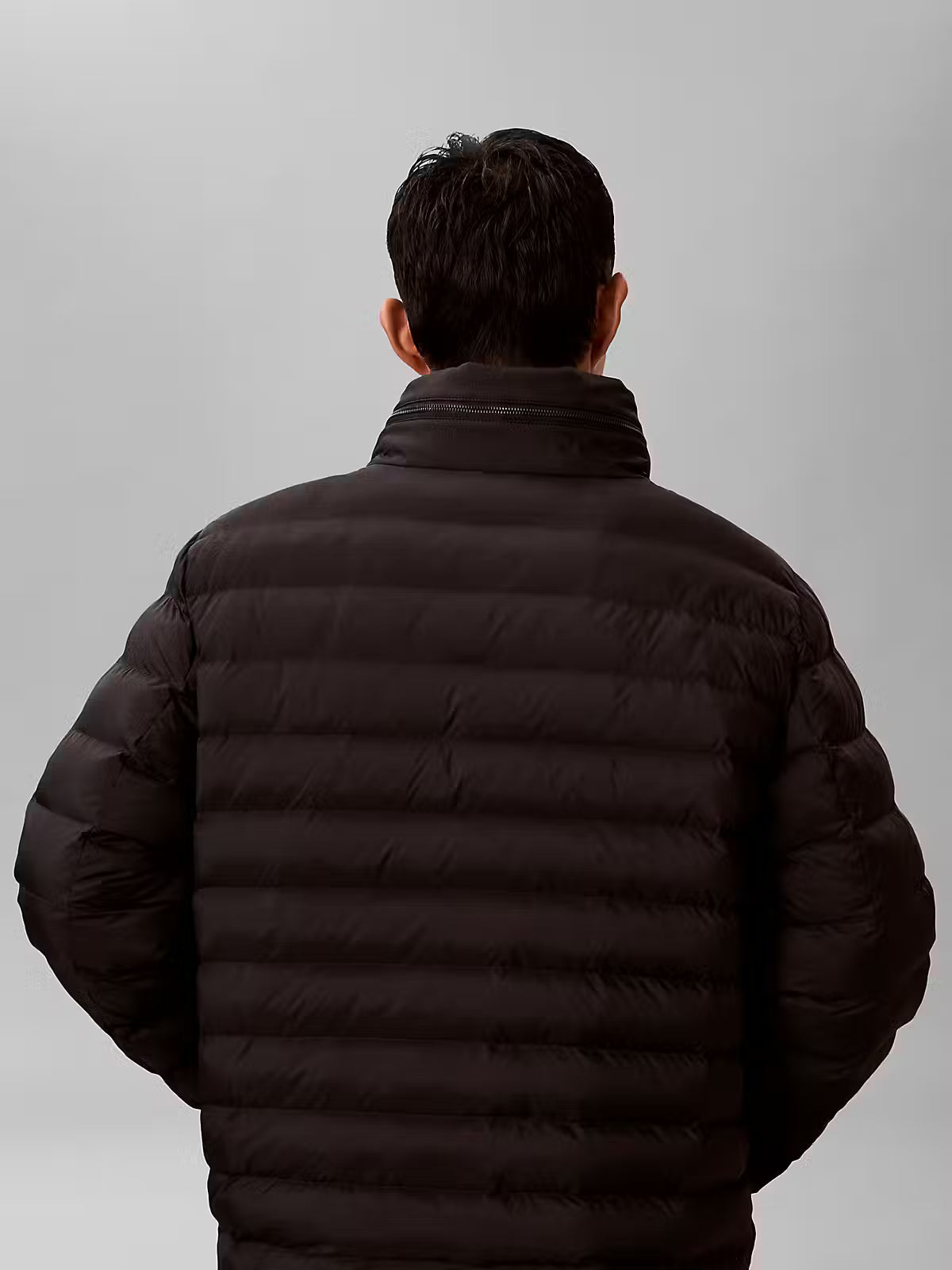 Calvin Klein Nylon Hooded Black Puffer Jacket