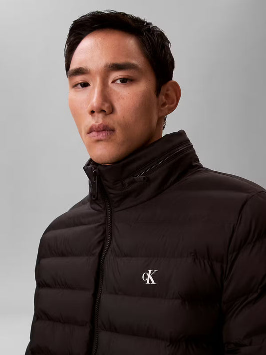 Calvin Klein Nylon Hooded Black Puffer Jacket