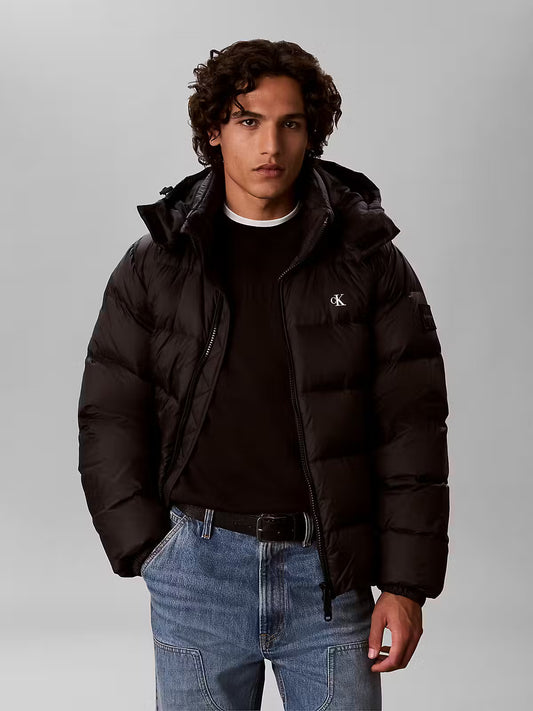 Calvin Klein Jeans Nylon Zip-Off Hood Black Jacket