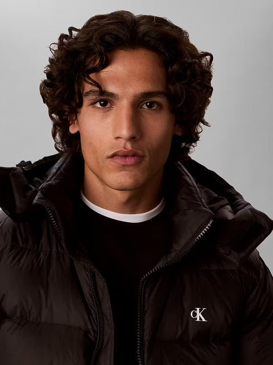 Calvin Klein Jeans Nylon Zip-Off Hood Black Jacket