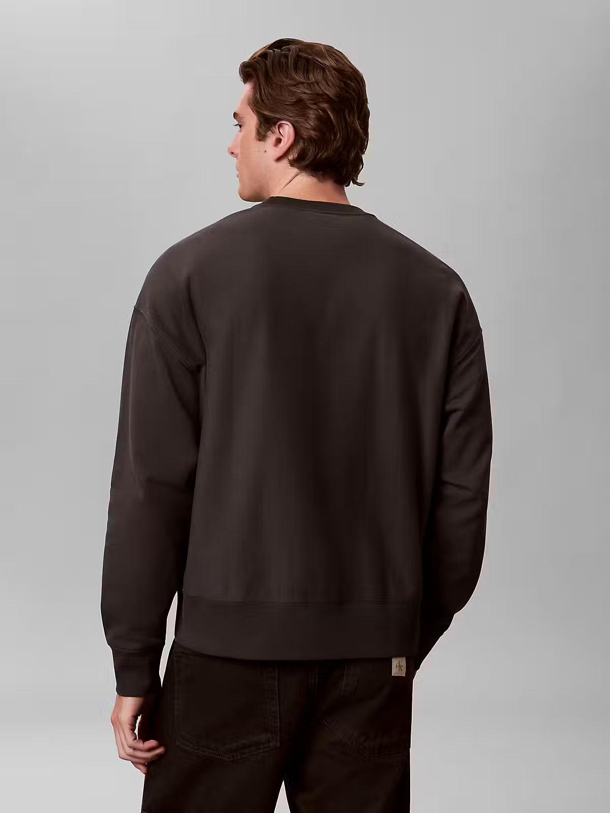 Calvin Klein Premium Terry Painted Monolog Black Sweatshirt