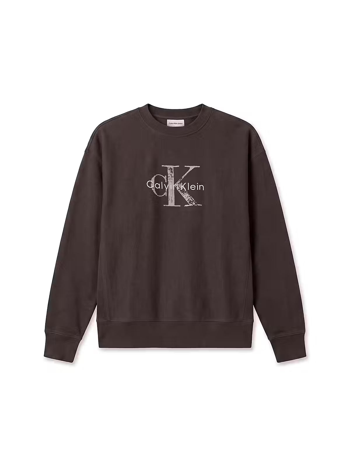 Calvin Klein Premium Terry Painted Monolog Black Sweatshirt