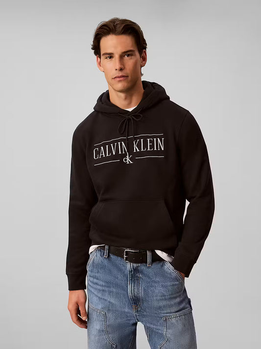 Calvin Klein 350 Fleece Varsity Black Hoodie