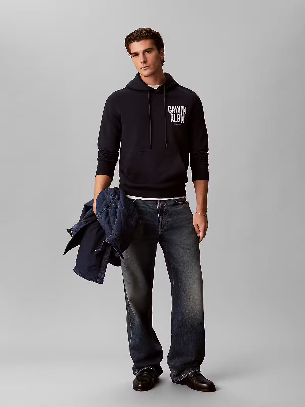 Calvin Klein Bold Logo Fleece Dark Sapphire Hoodie