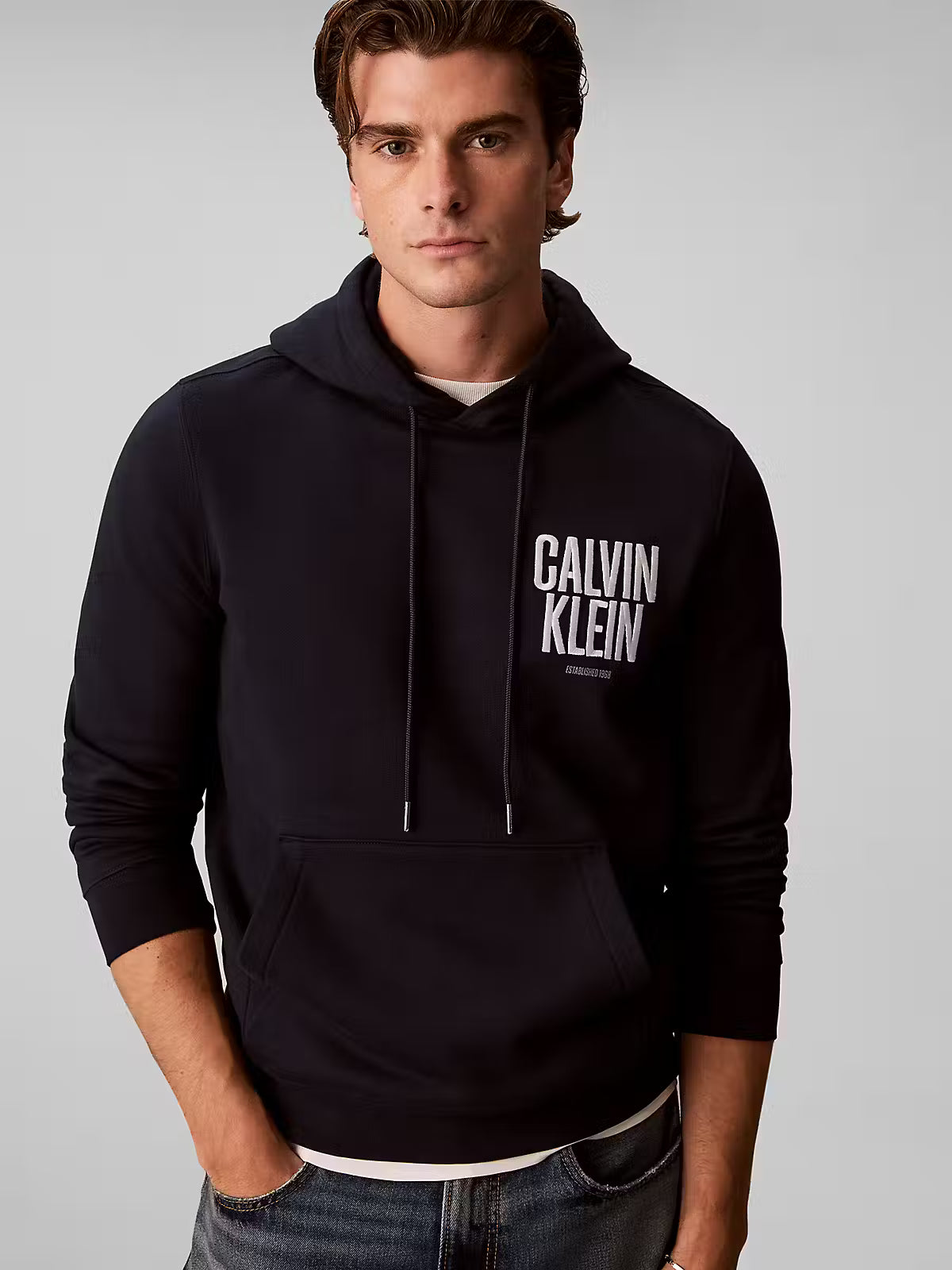 Calvin Klein Bold Logo Fleece Dark Sapphire Hoodie