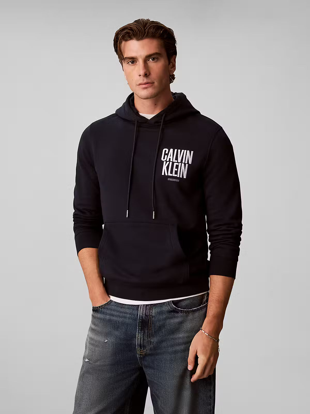 Calvin Klein Bold Logo Fleece Dark Sapphire Hoodie