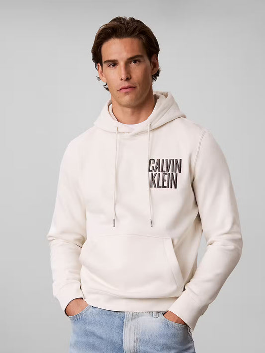 Calvin Klein Jeans 350 Fleece Bold Logo White Hoodie