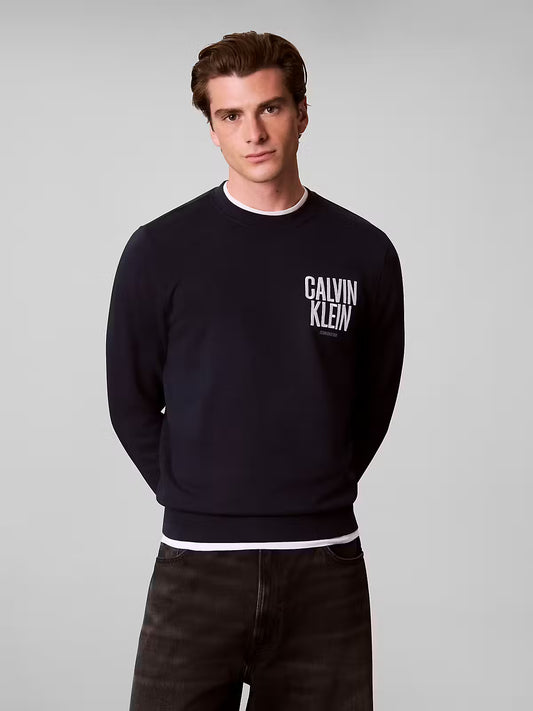 Calvin Klein Bold Logo Terry Dark Sapphire Sweatshirt