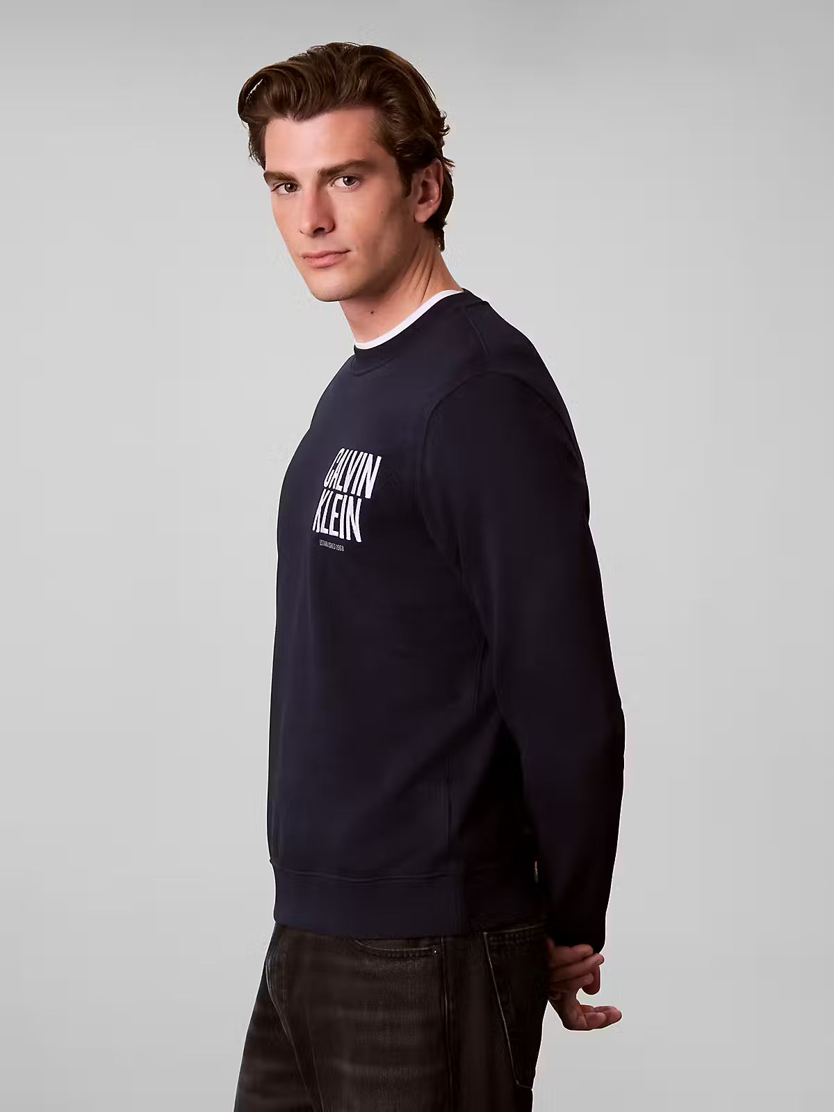 Calvin Klein Bold Logo Terry Dark Sapphire Sweatshirt