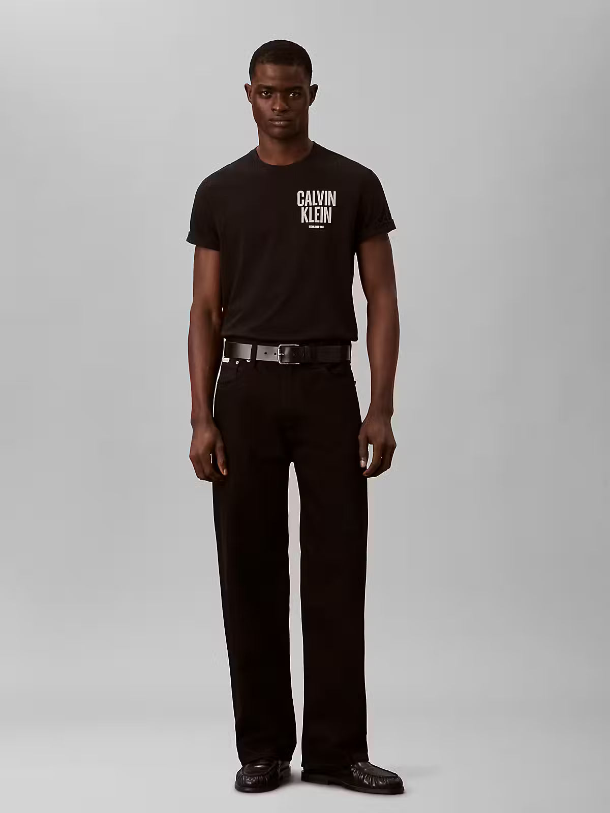 Calvin Klein Block Font Logo Black T-Shirt