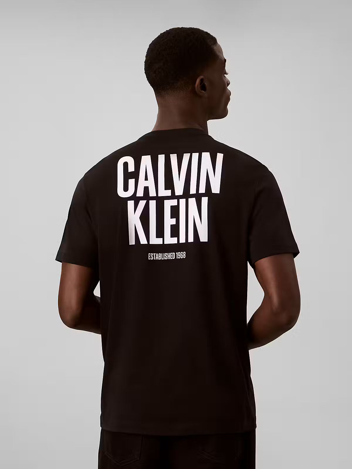 Calvin Klein Block Font Logo Black T-Shirt