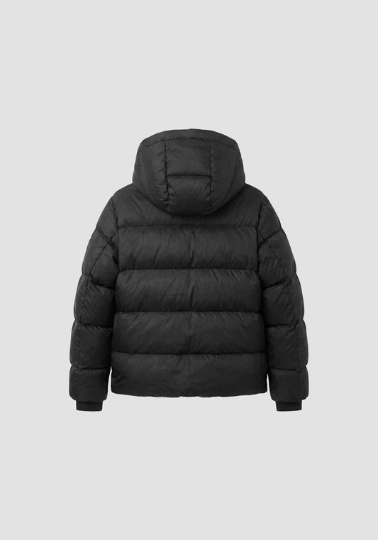 Antony Morato Padded Black Hooded Eco Jacket