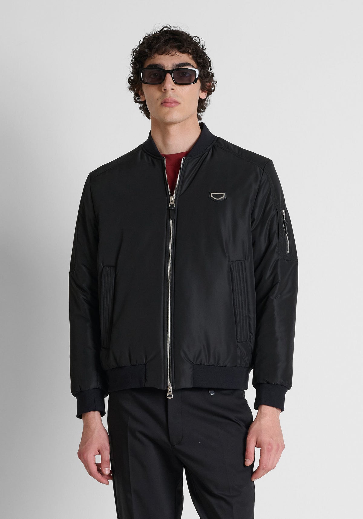 Antony Morato Techno Fabric/Metal Logo Black Jacket