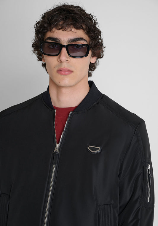 Antony Morato Techno Fabric/Metal Logo Black Jacket