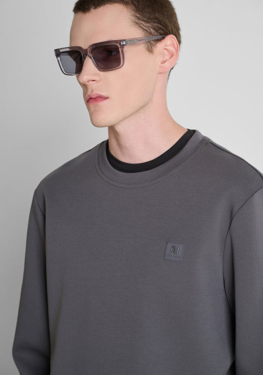 Antony Morato Cotton-Blend Grey Sweatshirt