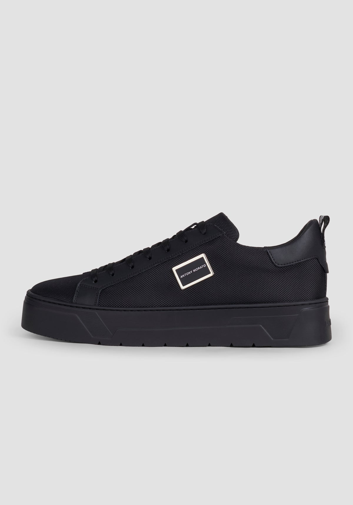 Antony Morato Metal Bold Nylon/Leather Black Sneakers