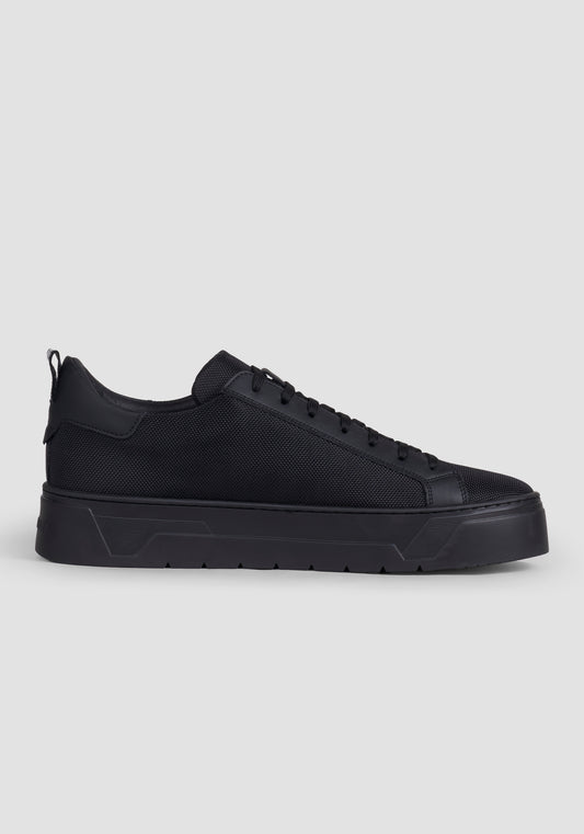 Antony Morato Metal Bold Nylon/Leather Black Sneakers