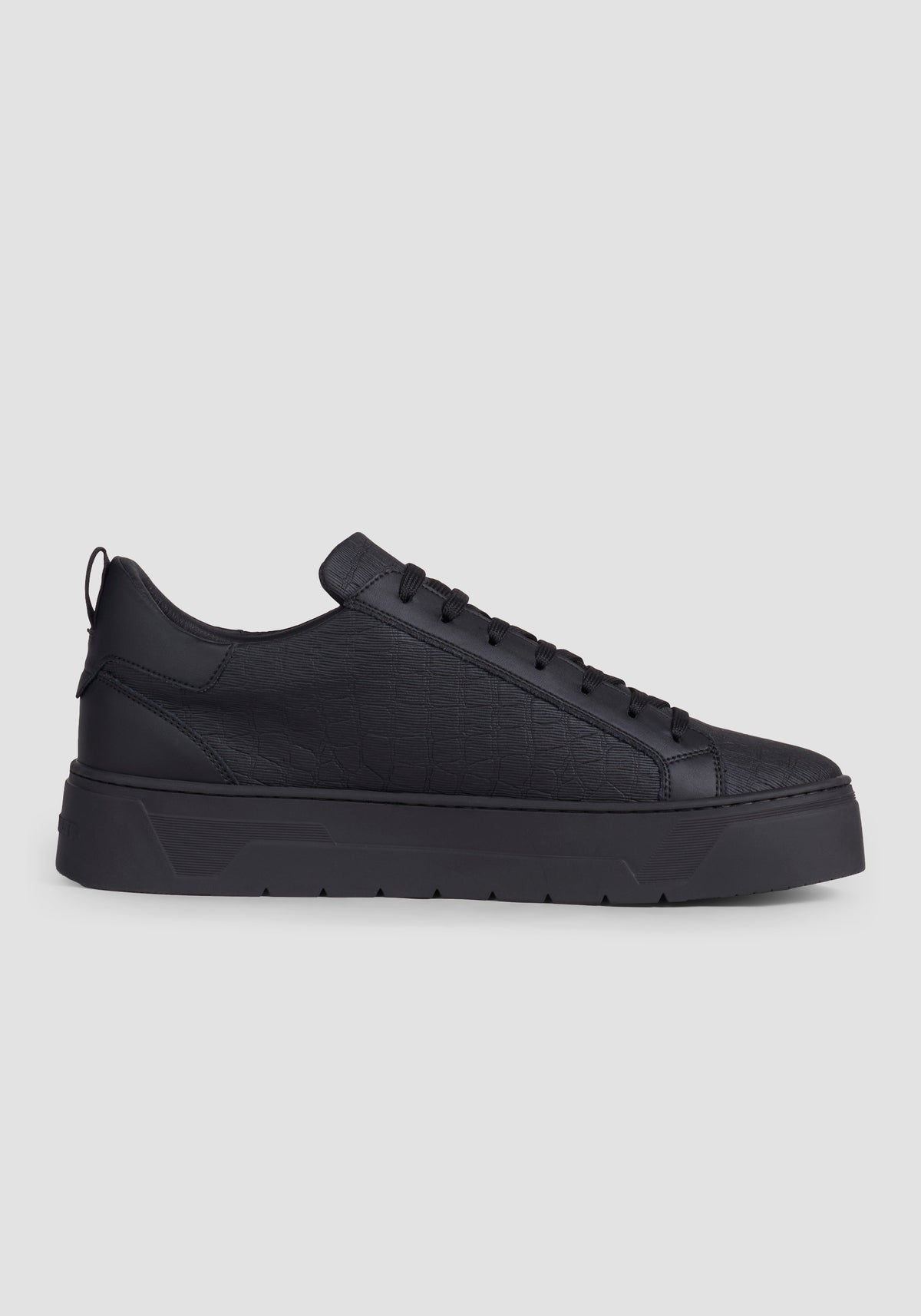 Antony Morato 'Metal Bold' Crocodile Print Black Sneakers