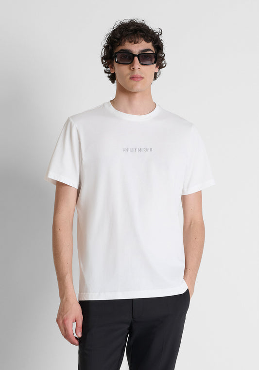 Antony Morato Cotton Graphic Print White T-Shirt