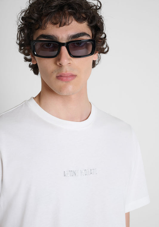 Antony Morato Cotton Graphic Print White T-Shirt