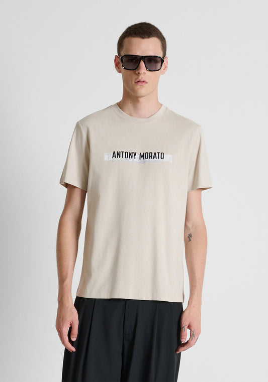 Antony Morato Cotton Blend Printed Chalk T-Shirt