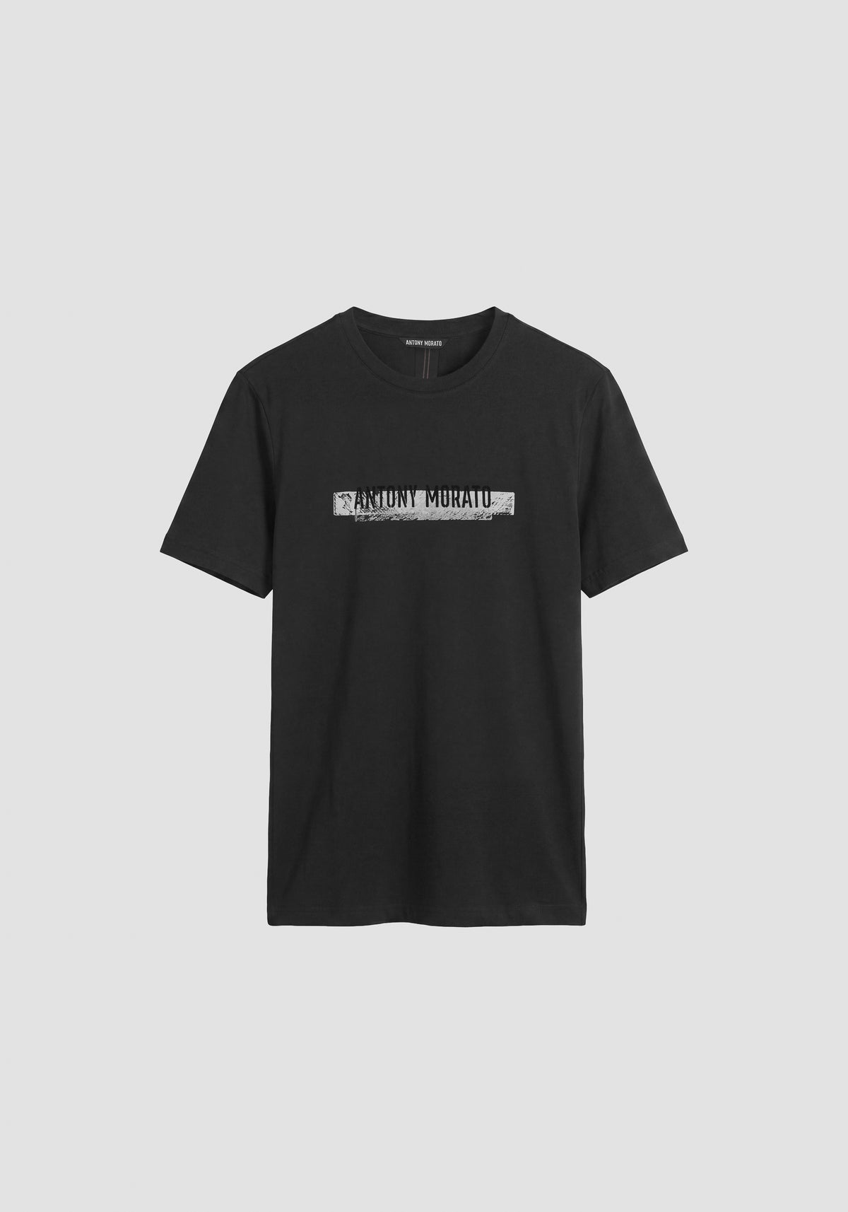 Antony Morato Cotton Blend Printed Black T-Shirt