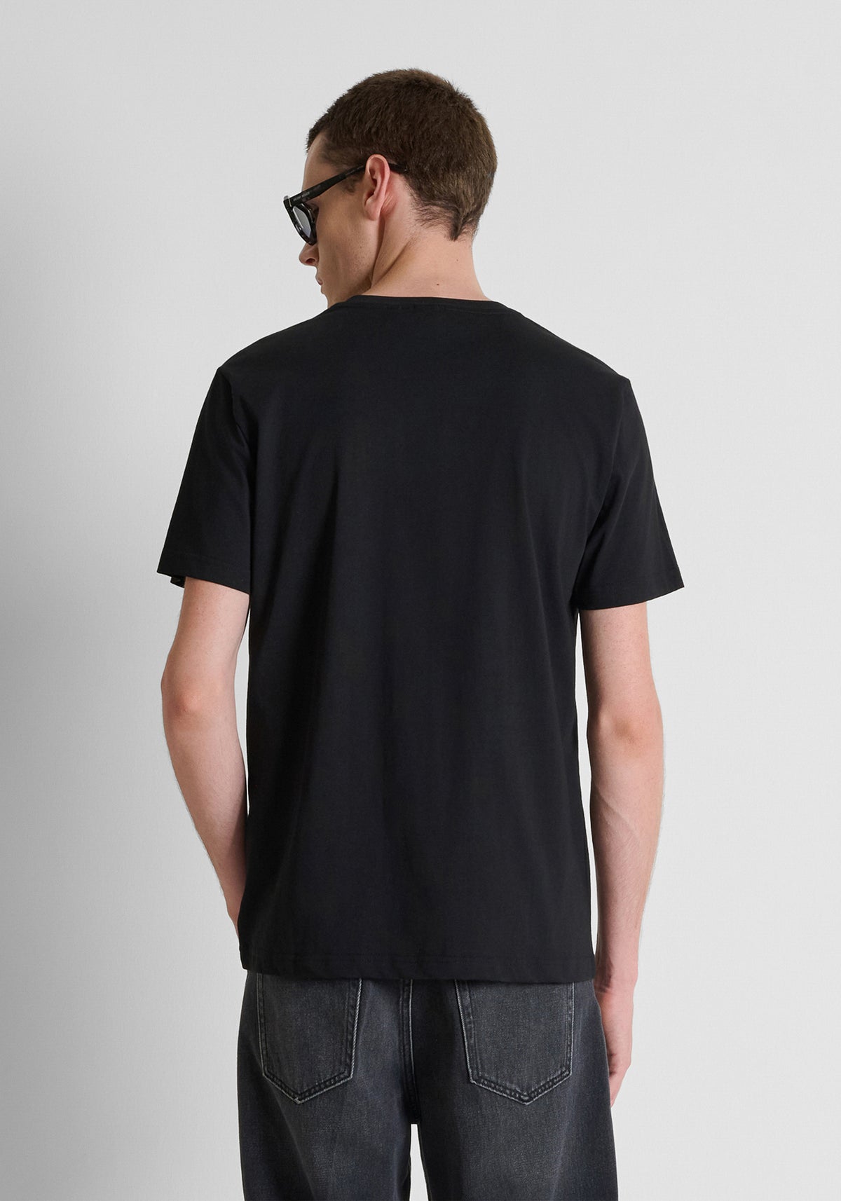 Antony Morato Cotton Blend Printed Black T-Shirt