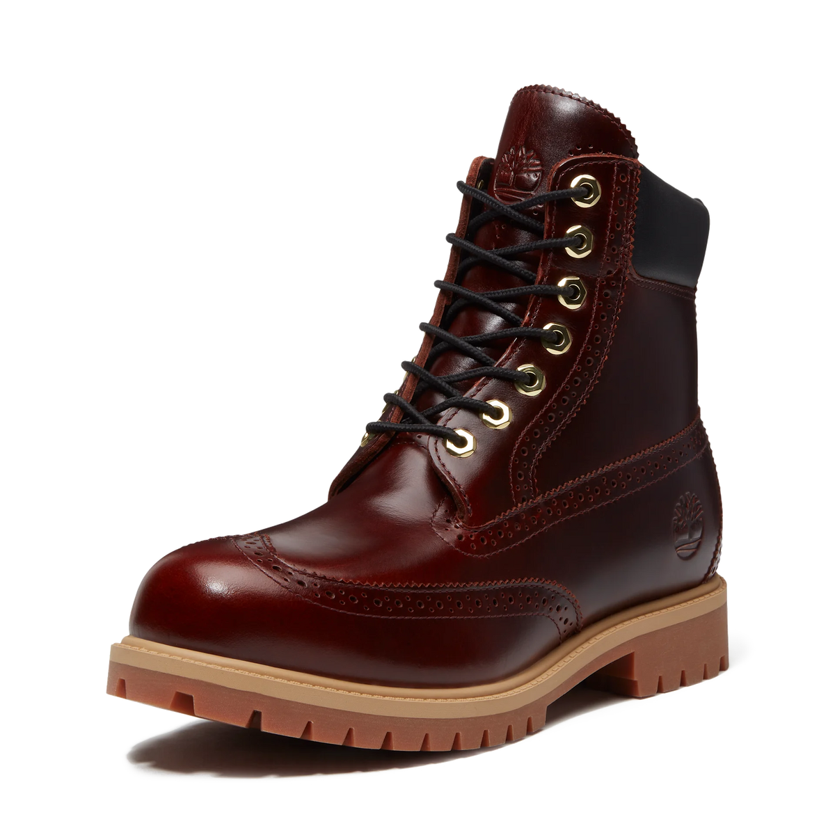 Timberland Premium 6-Inch Lace-Up Burgundy Brogue Waterproof Boots