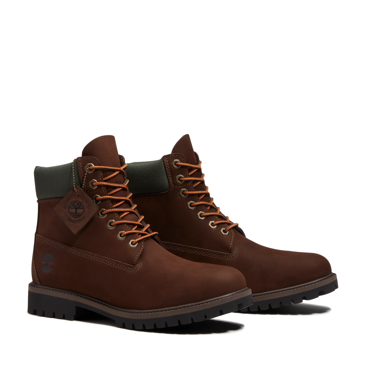Timberland Heritage 6-Inch Dark Brown Nubuck Waterproof Boot