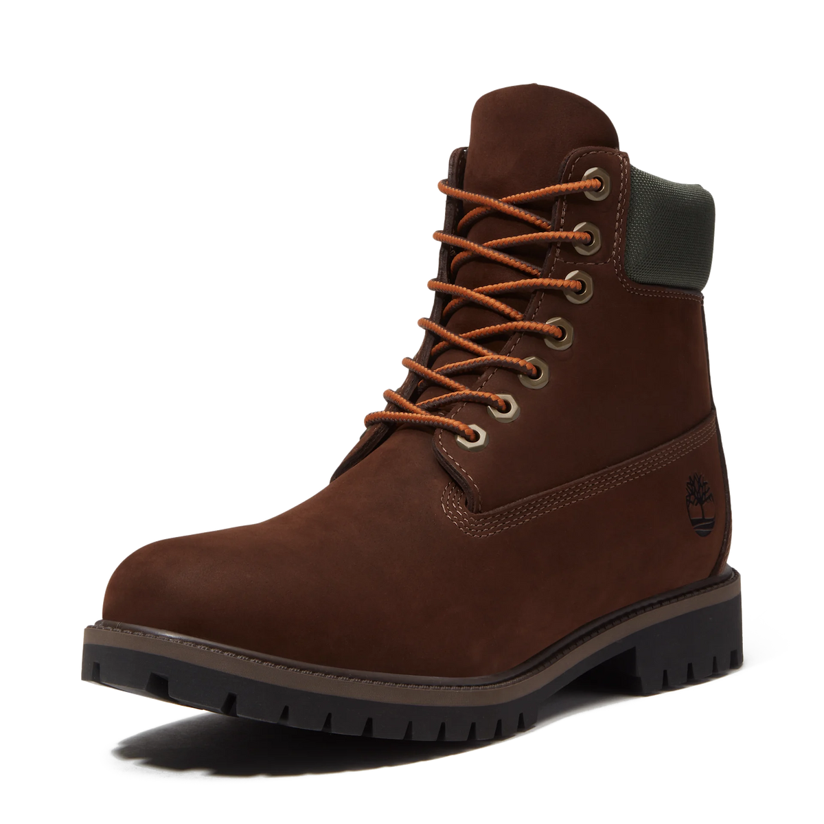 Timberland Heritage 6-Inch Dark Brown Nubuck Waterproof Boot