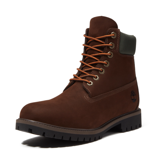 Timberland Heritage 6-Inch Dark Brown Nubuck Waterproof Boot