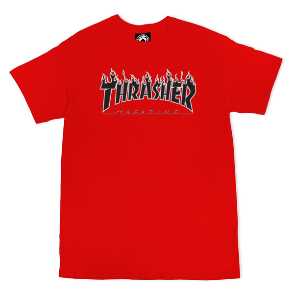 THRASHER Flame Red T-Shirt