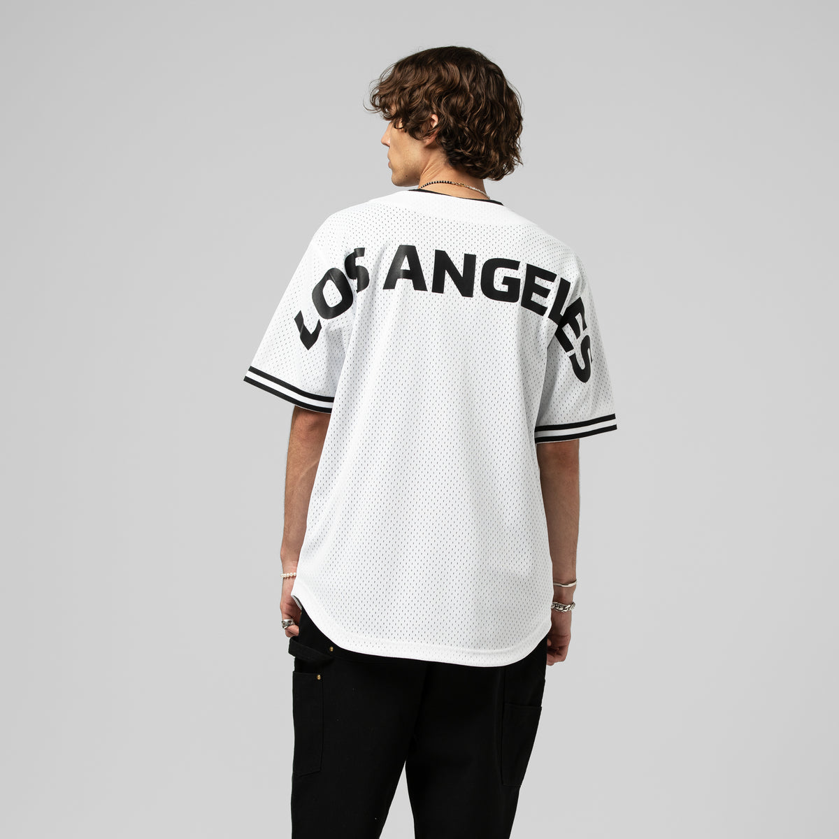 Mitchell & Ness NBA Monochrome Mesh Los Angeles Lakers Top